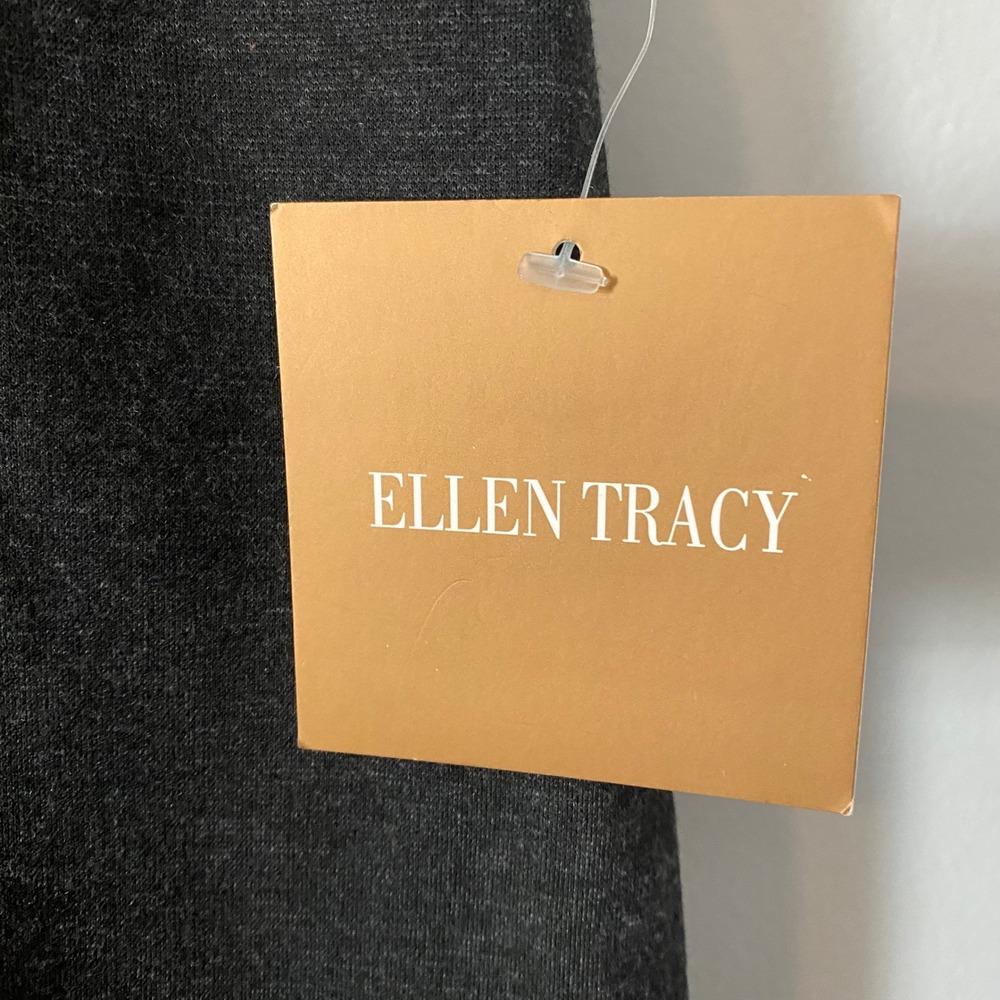 Ellen Tracy Charcoal Heather Strech Pull On Tapered Leg Pants Sz Xl Comfort - Picture 4 of 9